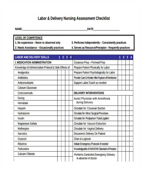 rn skills assessment checklist.